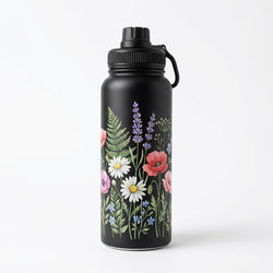 Floral water bottle